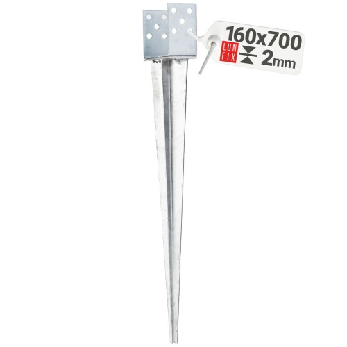 Pied de poteau 170x700 mm réglable - LUN FIX