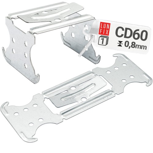 Accessoire de plaquiste CD60 galvanisé 1 pièce - LUN FIX