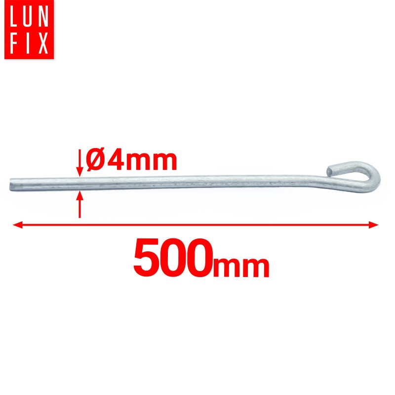 Pręt drut mocujący z oczkiem L 50 cm płyta GK 1szt.
