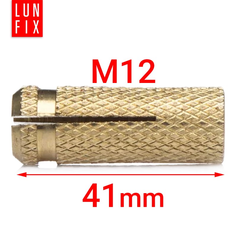 Tuleja kotwa rozporowa wbijana mosiężna M12 1szt.