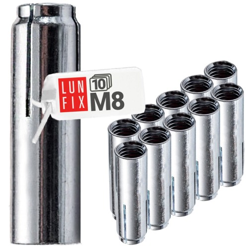 Cheville à expansion M8 acier 10 pièces - LUN FIX