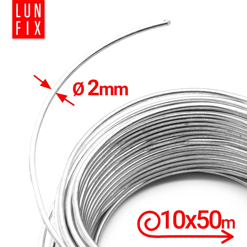Drut do pastucha elektrycznego 500m fi 2.0mm 12,6kg (10x50m)