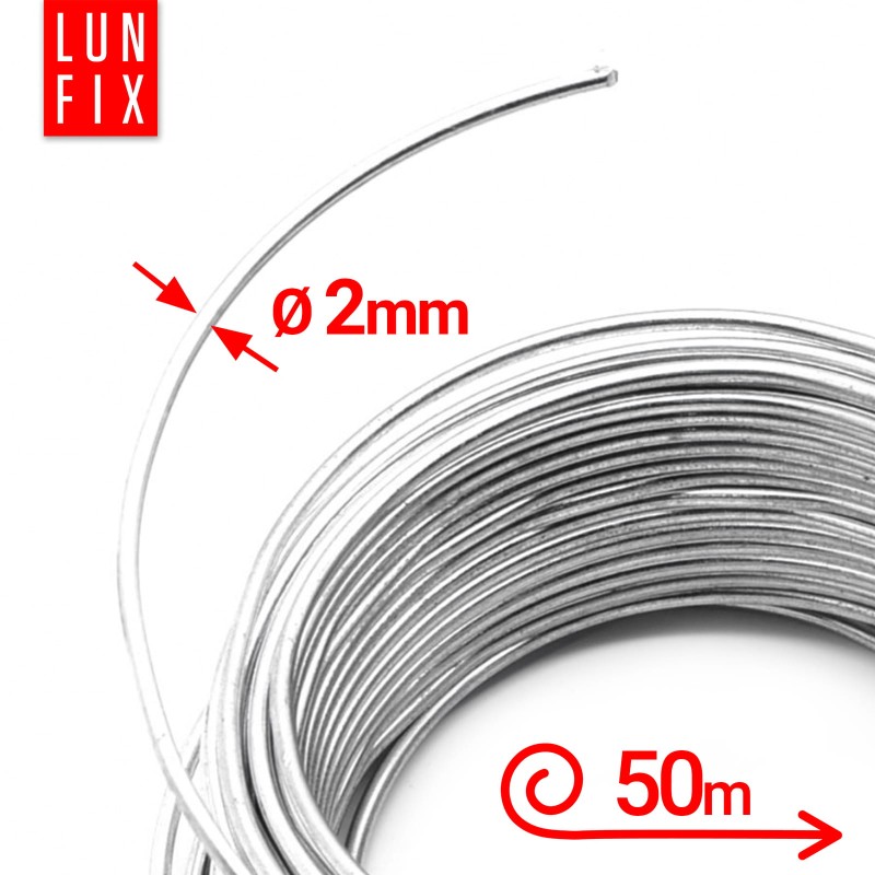 Drut florystyczny do dekoracji stalowy 2 mm 50mb