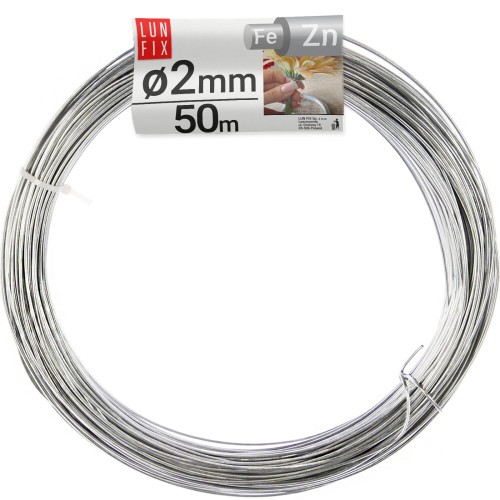 Fil de fer floral 2 mm 50 m galvanisé - LUN FIX