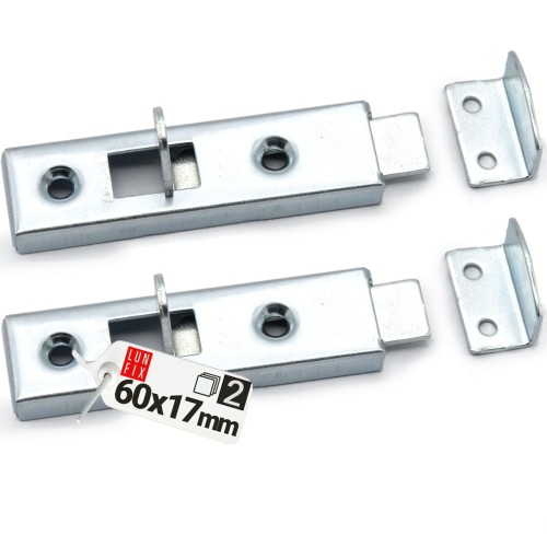 Ferrure de fermeture 60x17 mm ZM 2 pièces - LUN FIX