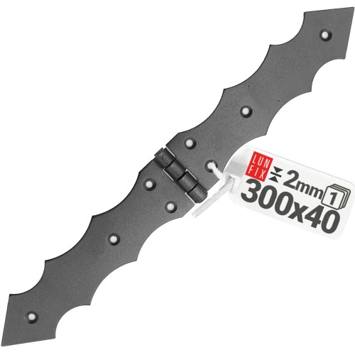 Charnière de fixation 300x40x2 noir - LUN FIX