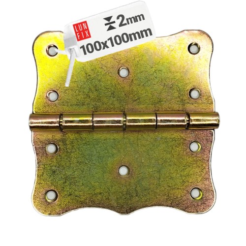 Charnière de fixation 100x100x2 mm 0 mm ZBB2 galvanisée - LUN FIX