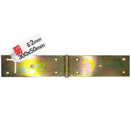Charnière de fixation 300x50x2 mm 0 mm ZB30 galvanisée - LUN FIX