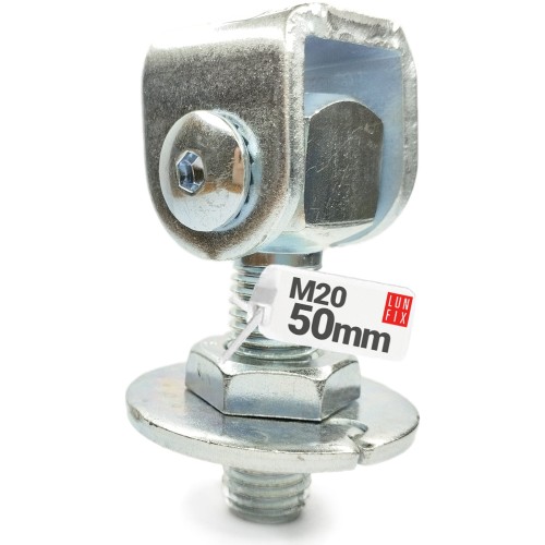 Charnière de fixation M20x50 mm ZRS20 galvanisée - LUN FIX