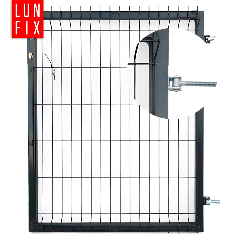 Zawias regulowany M16x180 mm do bramy furtki długi ZRW16