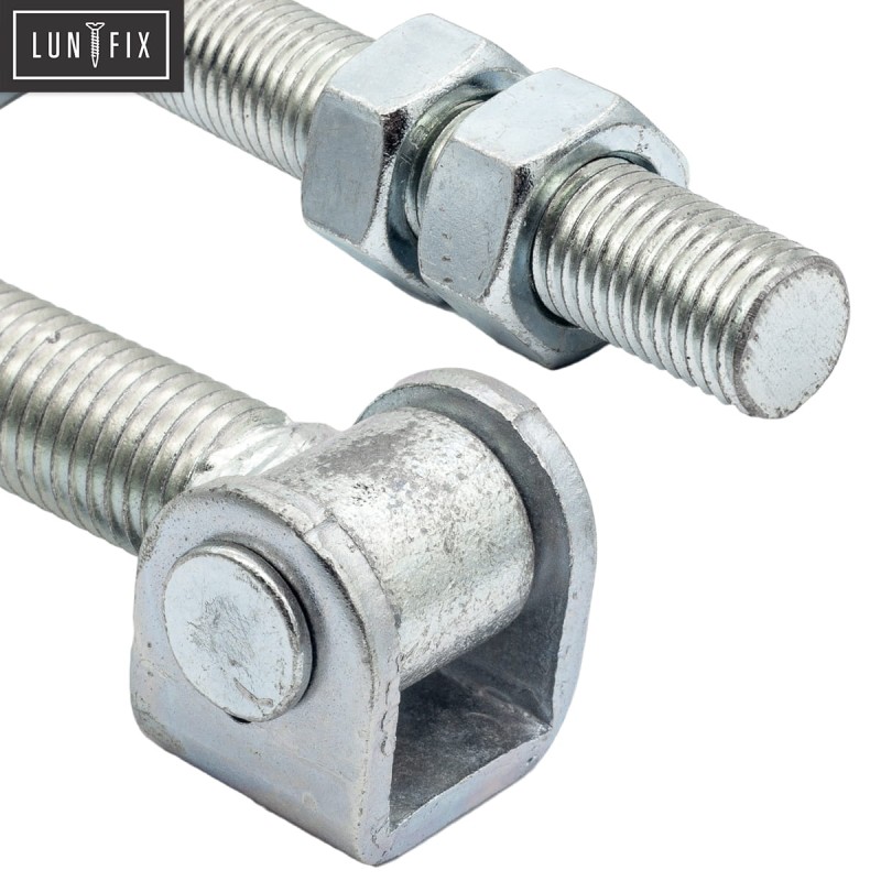 Zawias regulowany M20x180 mm do bramy furtki długi ZRW20