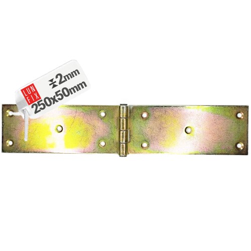 Charnière de fixation 250x50x2 mm 0 mm ZB25 galvanisée - LUN FIX