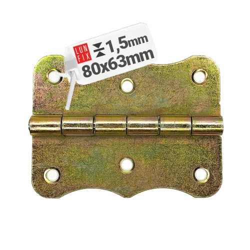 Charnière de fixation 80x63x1,5 mm ZO80 galvanisée 1 pièce - LUN FIX