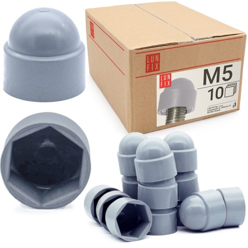 Cache-écrou M5 galvanisé gris 10 pièces - LUN FIX