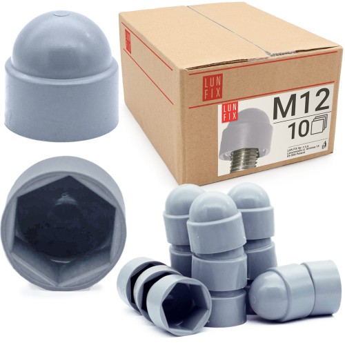 Cache-écrou M12 galvanisé gris 10 pièces - LUN FIX