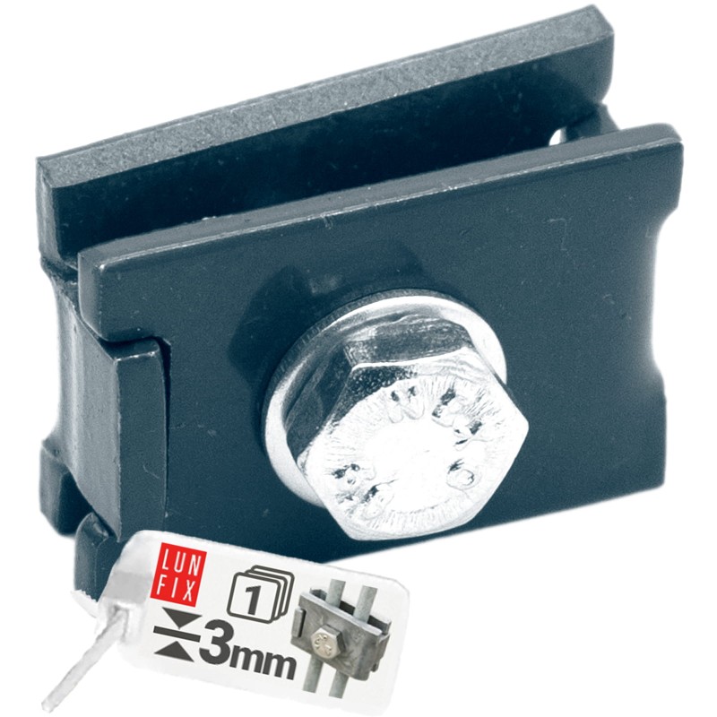 Złączka typu L 6x20 mm zapinka klips do paneli grafit NSO6 1szt.
