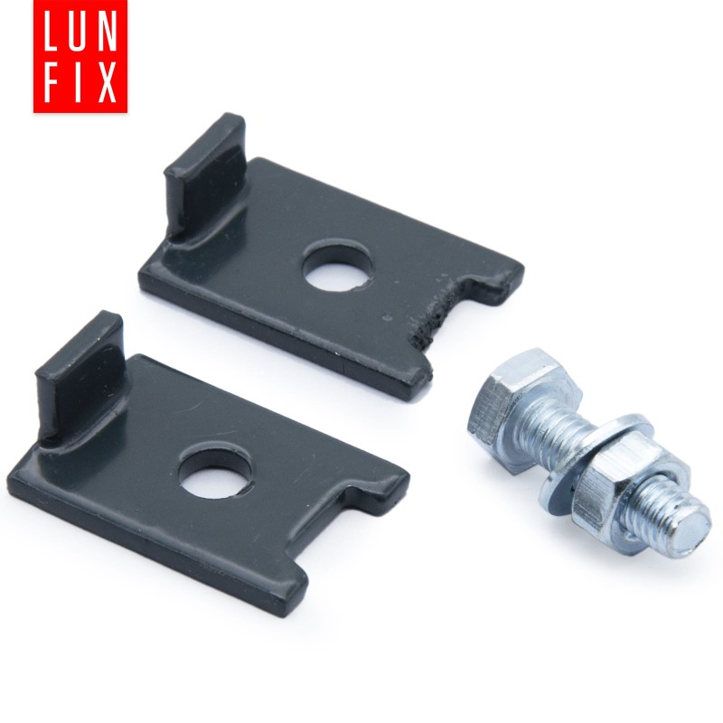Złączka typu L 6x20 mm zapinka klips do paneli grafit NSO6 1szt.