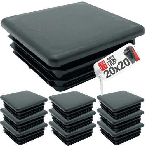 Capuchon de poteau 20x20 noir 10 pièces - LUN FIX