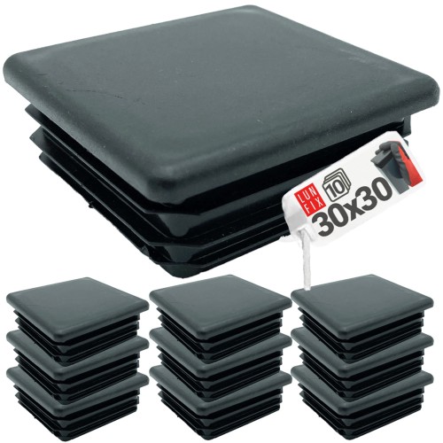 Capuchon de poteau 30x30 noir 10 pièces - LUN FIX