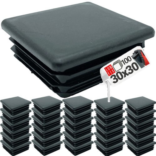 Capuchon de poteau 30x30 noir 100 pièces - LUN FIX