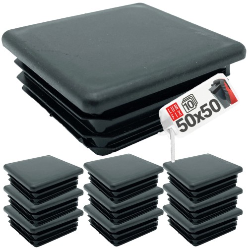 Capuchon de poteau 50x50 noir 10 pièces - LUN FIX