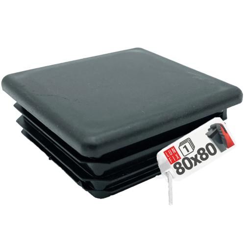Capuchon de poteau 80x80 noir 1 pièce - LUN FIX