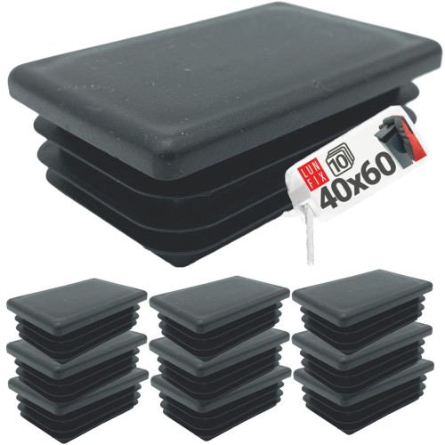 Capuchon de poteau 40x60 noir 10 pièces - LUN FIX