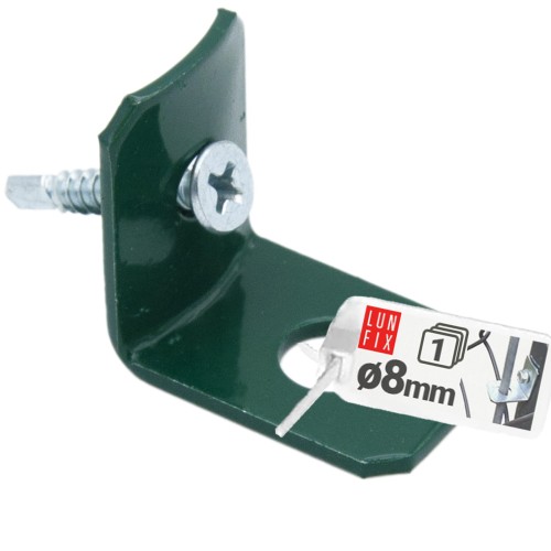Fixation pour panneau de clôture 5,5x19 galvanisé vert - LUN FIX