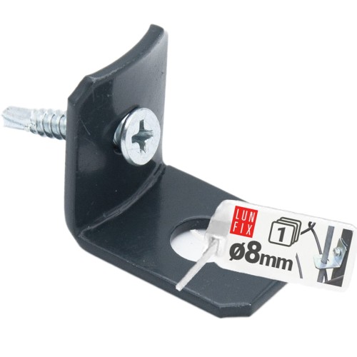 Fixation pour panneau de clôture 5,5x19 galvanisé - LUN FIX
