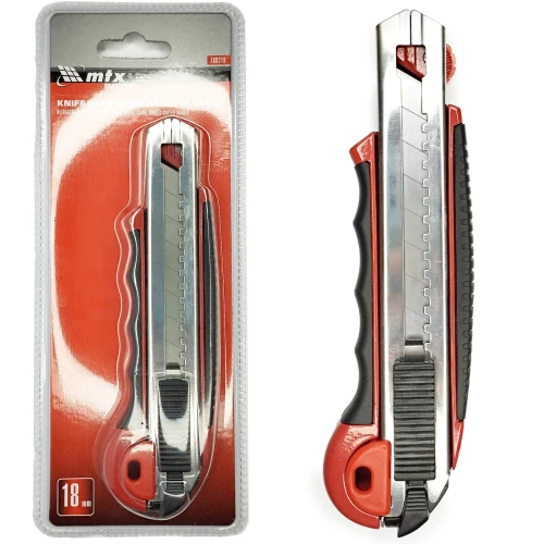 Premium Cutter à lame sécable 18 mm + 5 lames Ersatz - LUN FIX