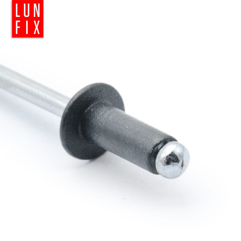 Nity zrywalne 4x8mm aluminiowo-stalowe ANTRACYT RAL7016 100szt.