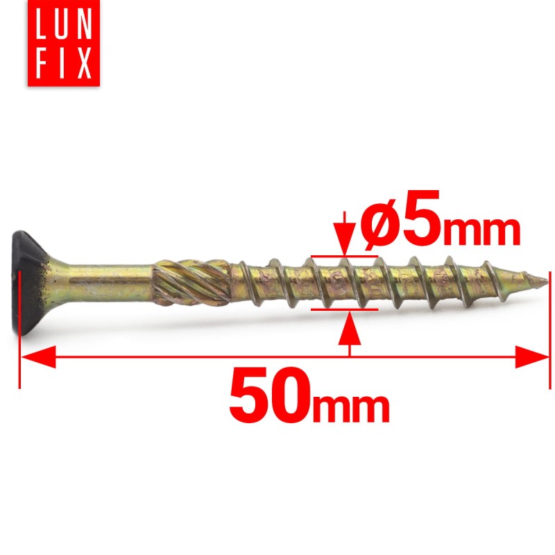Wkręty 5x50 do montażu systemów ozdobnych T25 12szt.