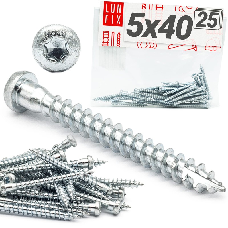 Wkręty ciesielskie Anchor 5x40 do kątowników 25szt.