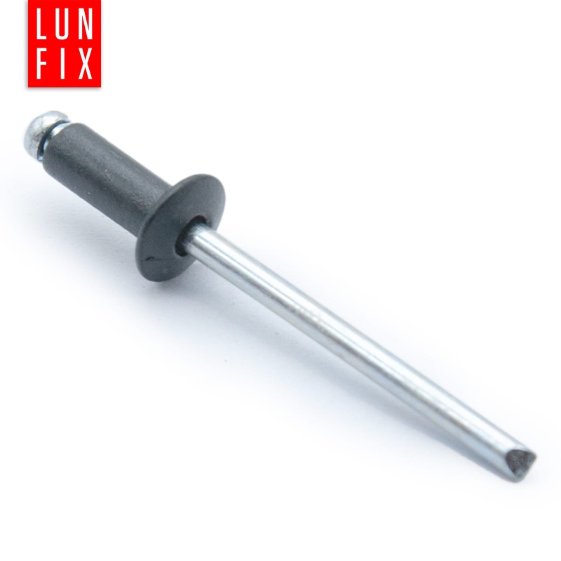 Nity zrywalne 4.8x12mm aluminiowo-stalowe ANTRACYT RAL7016 100szt.