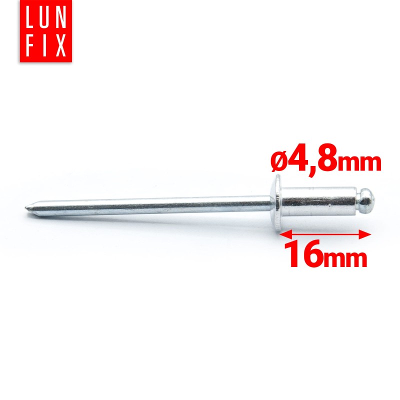 Nity zrywalne 4,8x16mm aluminiowo-stalowe 50szt.