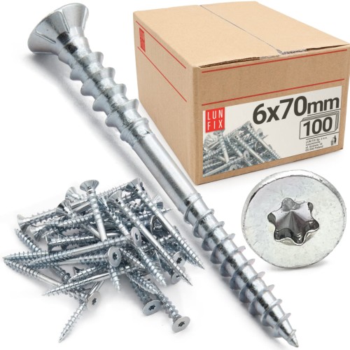 Vis de réglage pour liteaux 6x70 mm 100 pièces - LUN FIX