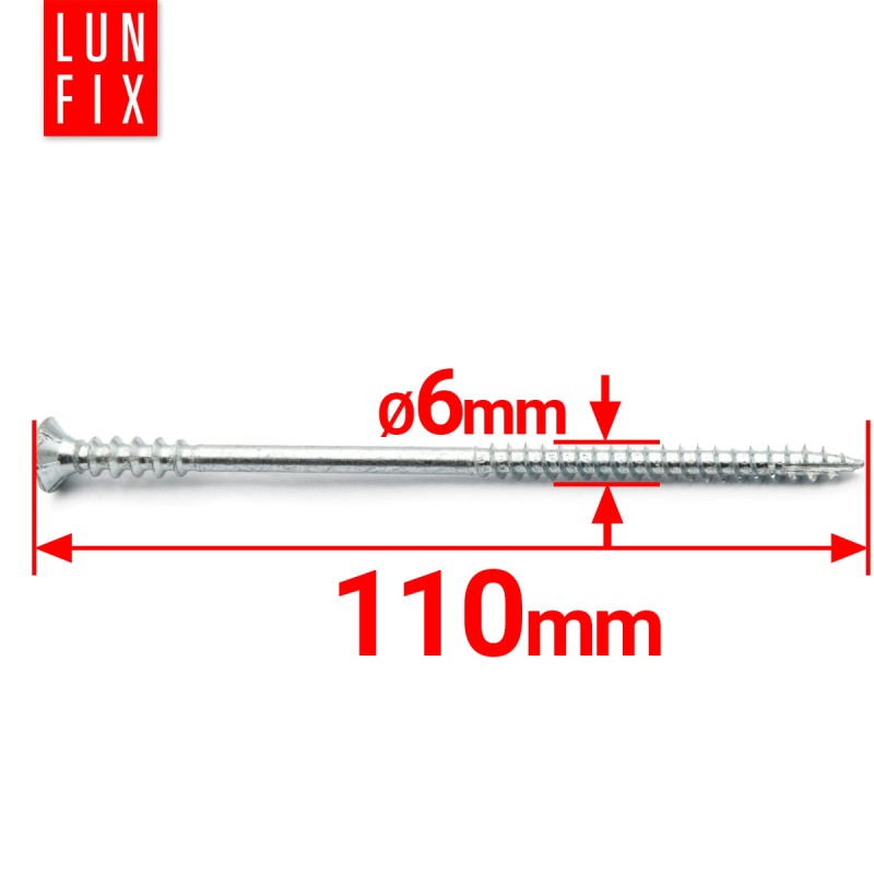 Wkręty dystansowe regulacyjne 6x110mm do łat 100szt.