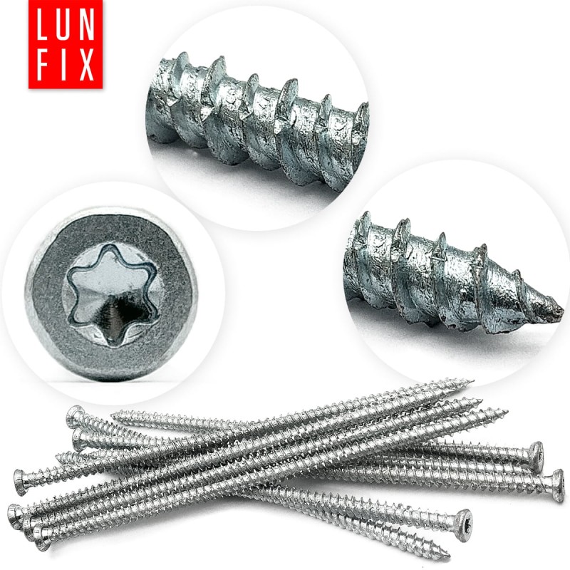 Wkręty do ościeżnic drzwi i okien 7,5x152mm ocynkowane 100szt.