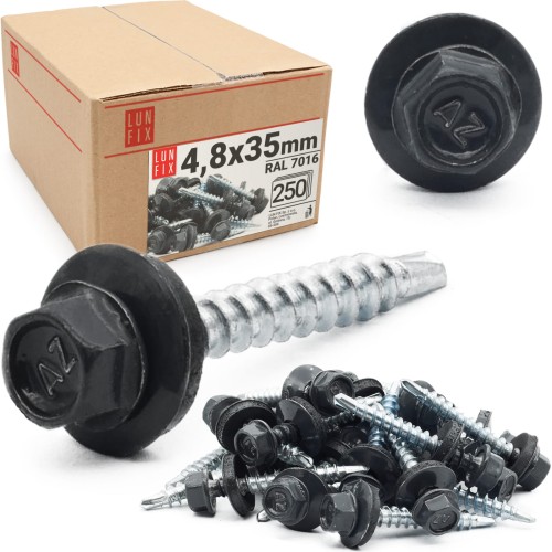 Vis de bardage autoperceuses 4,8x35 WFD joint EPDM - LUN FIX