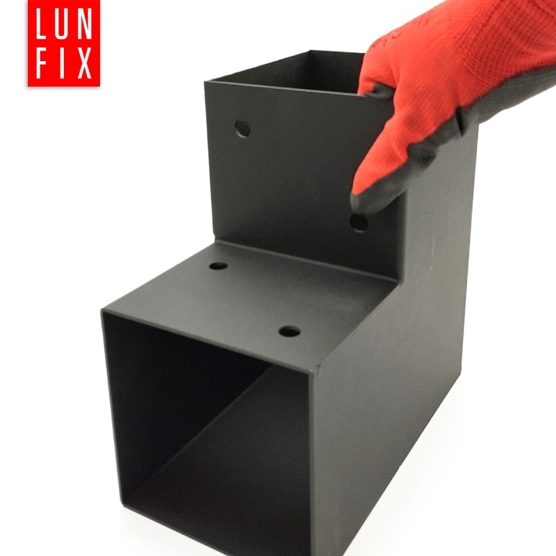 Łącznik belki kwadratowy L 120x120mm wspornik do kantówek 2 końce