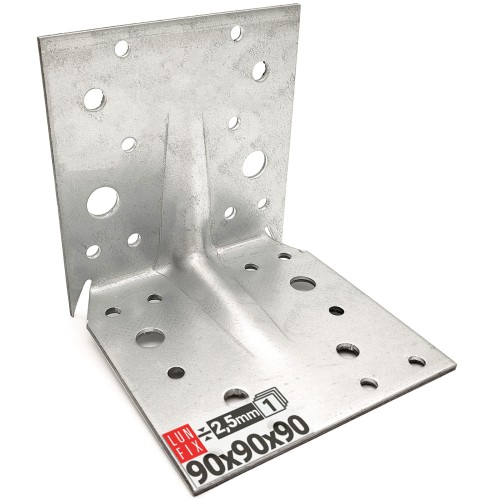 Équerre de fixation 90x90x90x2,5 galvanisée 1 pièce - LUN FIX