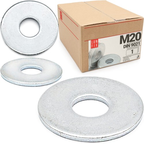 Rondelle large M20 DIN9021 galvanisée 1 pièce - LUN FIX