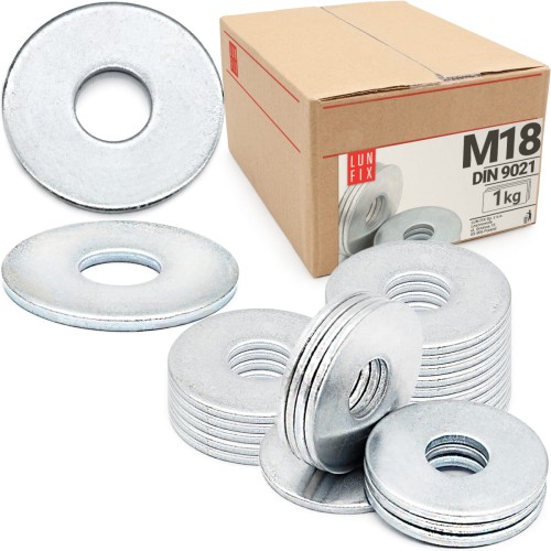 Rondelle large M18 DIN9021 galvanisée 1 kg - LUN FIX