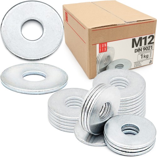 Rondelle large M12 DIN9021 galvanisée 1 kg - LUN FIX