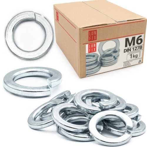 Rondelle Grower M6 DIN127 galvanisée 1 kg - LUN FIX