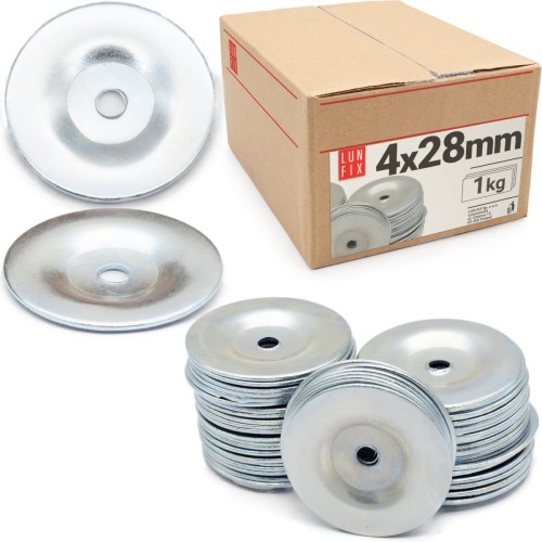 Rondelle pour feutre bitumé 4x28 mm galvanisée 1 kg - LUN FIX