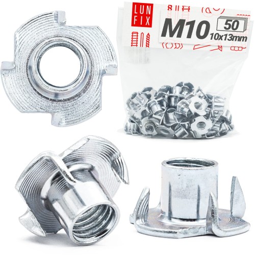 Écrou à griffes DIN 1624 M10x13 mm galvanisé 50 pièces - LUN FIX