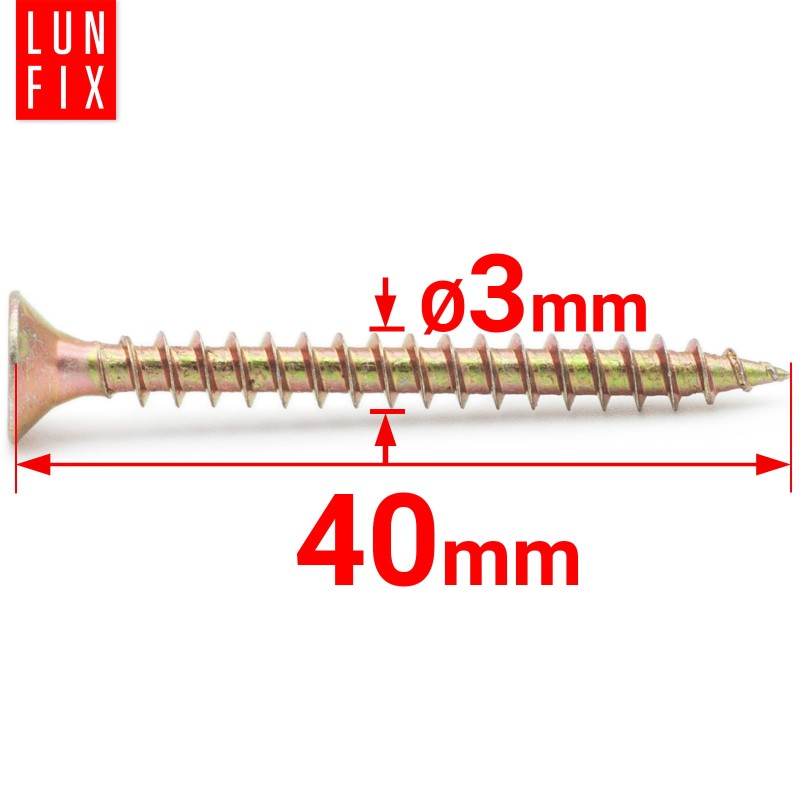 Wkręty uniwersalne 3x40 hartowane ocynkowane KDH 500szt.
