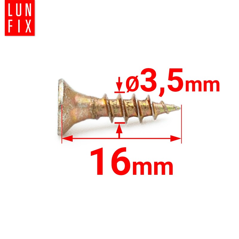 Wkręty uniwersalne 3,5x16 hartowane ocynkowane KDH 2000szt.