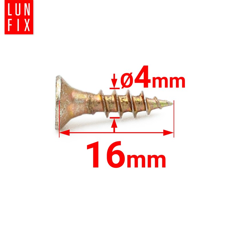 Wkręty uniwersalne 4x16 hartowane ocynkowane KDH 1000szt.